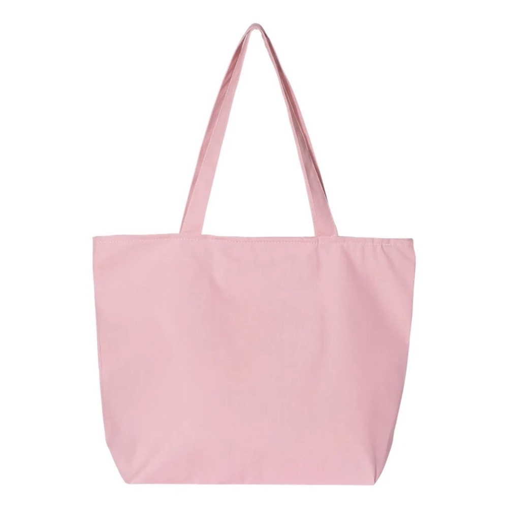 NWOT Zip Top Light Pink Tote - Picture 3 of 3